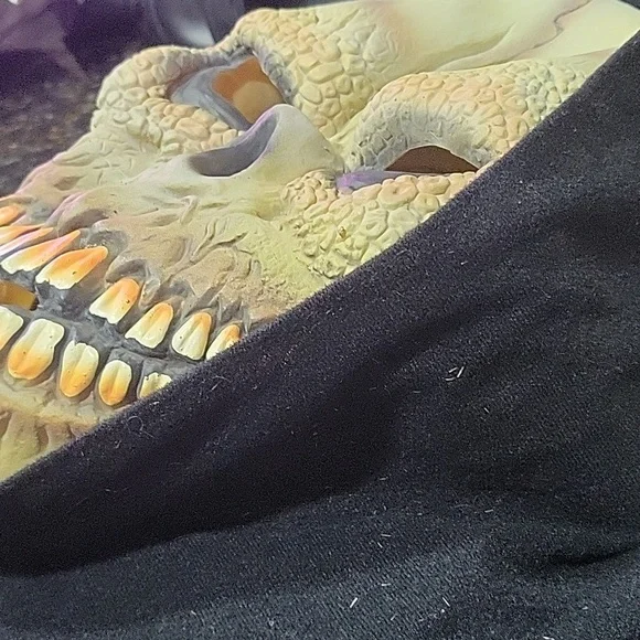 Skull Skeleton Halloween Scary Creepy Ghost Face Costume Horror Mask Black Cover - Picture 4 of 6